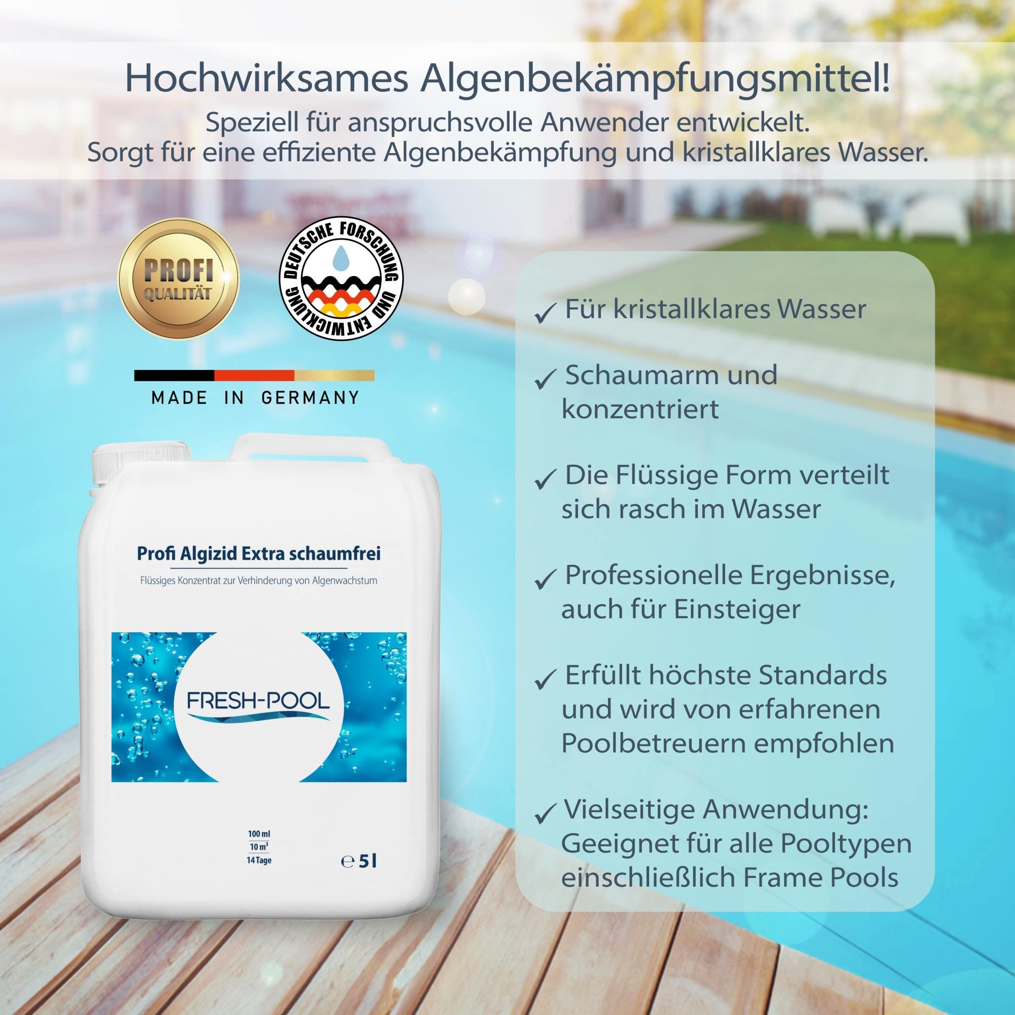 Fresh-Pool Profi Algizid Extra schaumfrei 5 Liter
